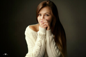 face, hands, jacket, look, portrait