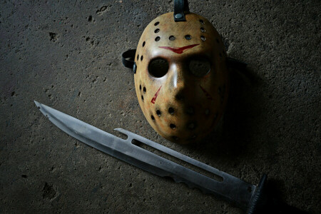 Fredagen den 13, jason, kniv, mask