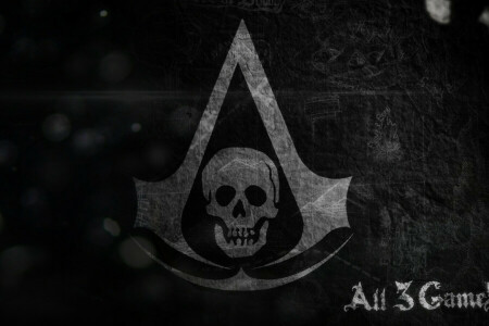 Assassins, flagg, hodeskalle, symbol