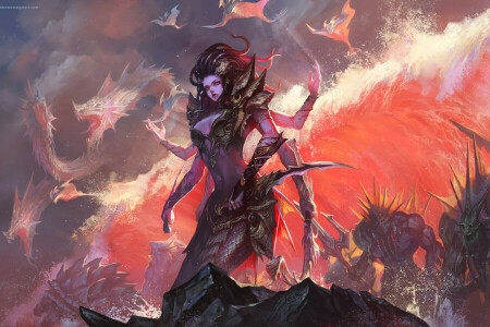 arte, chenbo, chenbowow, gioco, ragazza, di lusso, World Of Warcraft, WOW