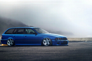 blauw, BMW, E39, landgoed, Hugo Silva, Laag, Houding