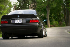 zwart, BMW, E36, stemming