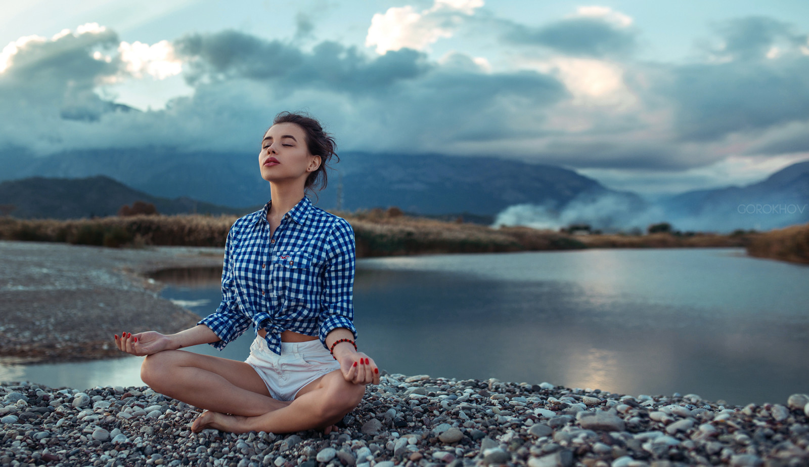 girl, model, beautiful, fashion, time, top, yoga, Gorokhov