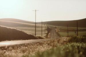 paisaje, Mañana, la carretera