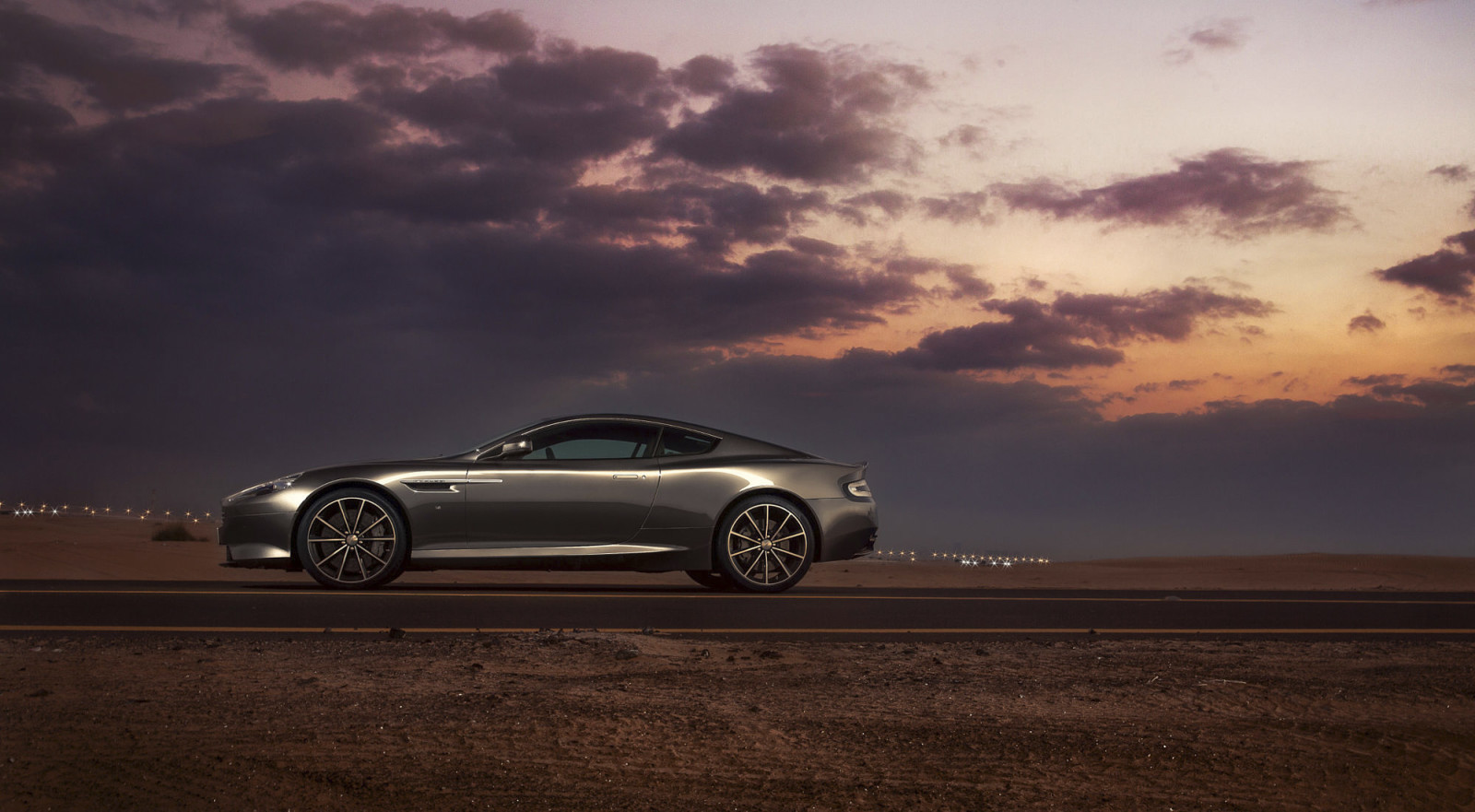 supercar, Dubai, side, DB9