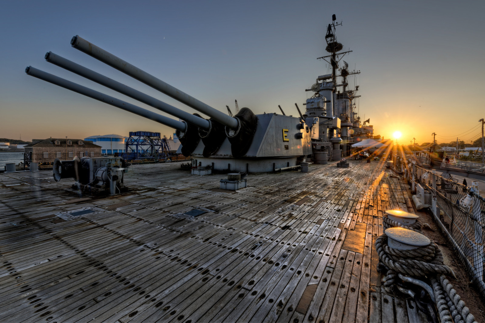 pozadie, loď, zbrane, USS Salem (CA 139)