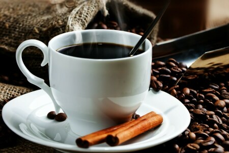 bag, cinnamon, coffee, coffee beans, Cup, saucer