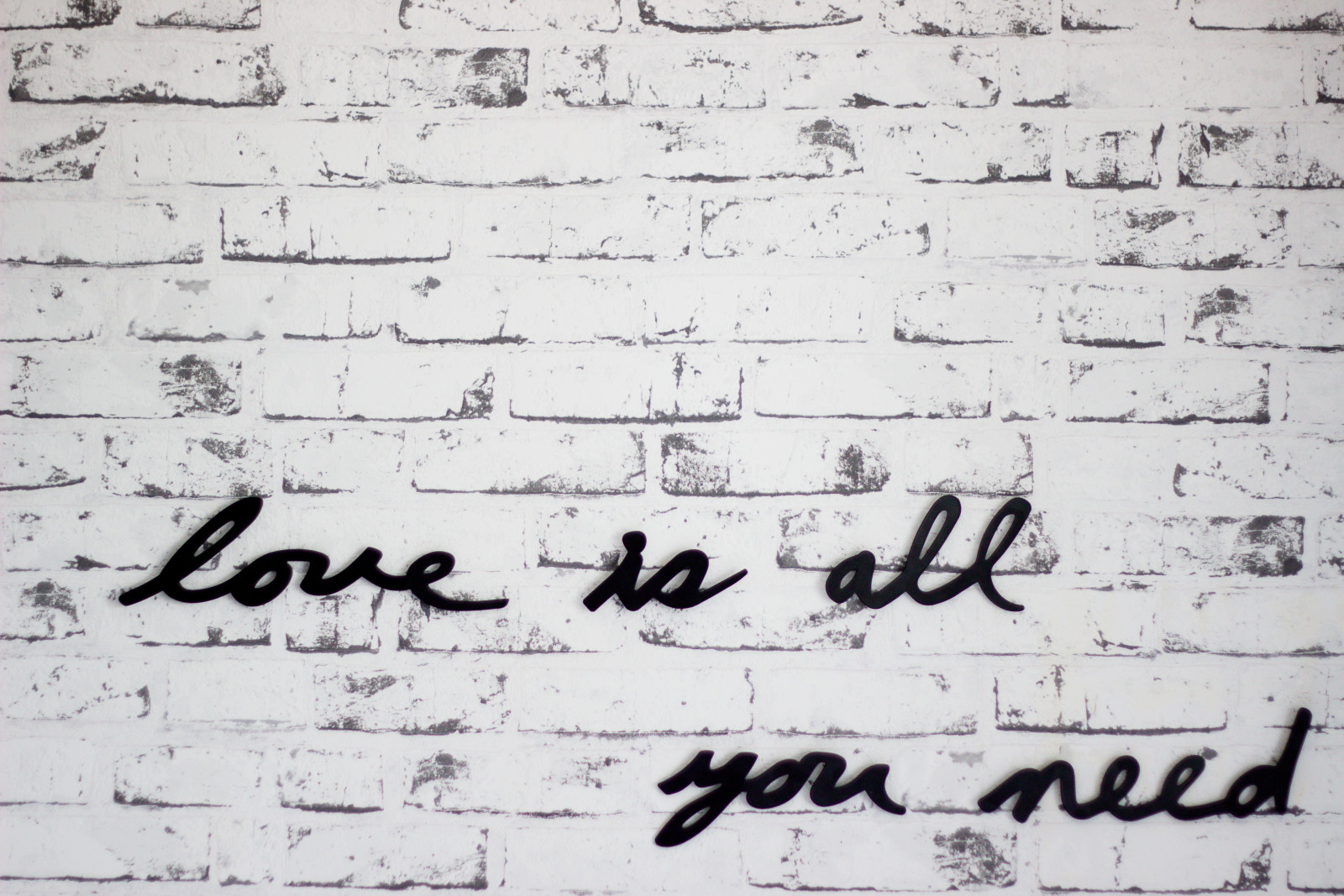 wall, text, letters, love is all you need