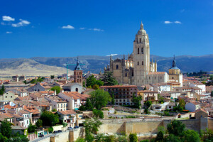 kathedraal, huis, foto, Segovia-kathedraal, Spanje, tempel, de stad, het klooster