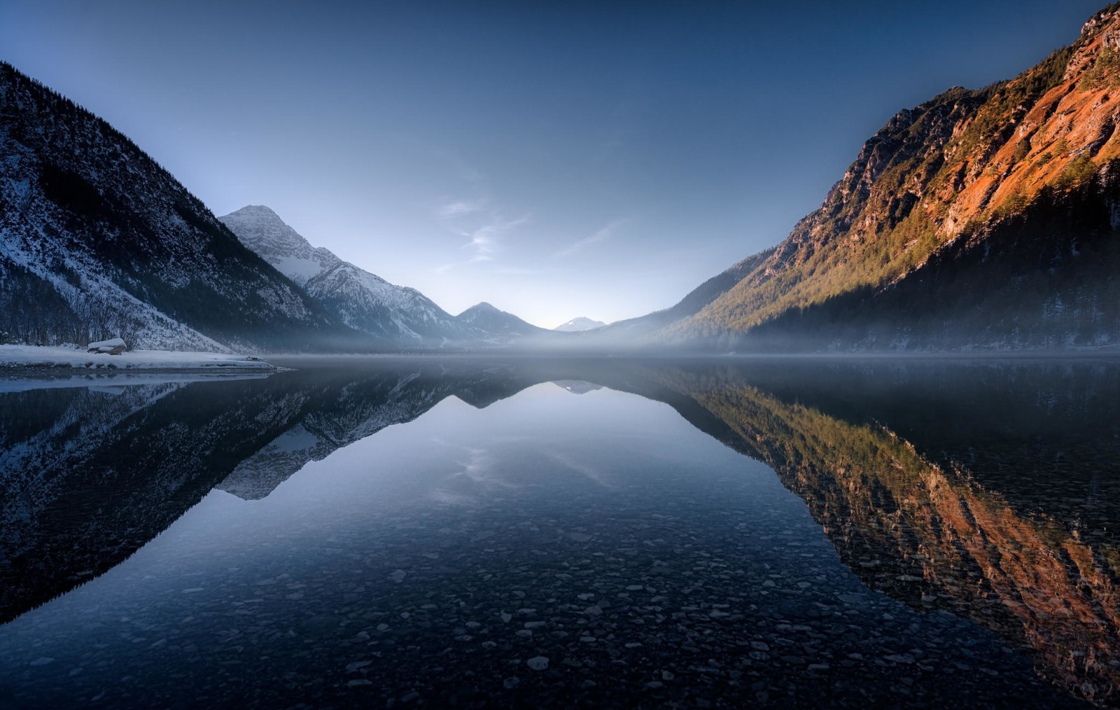 natureza, lago, reflexão, montanhas