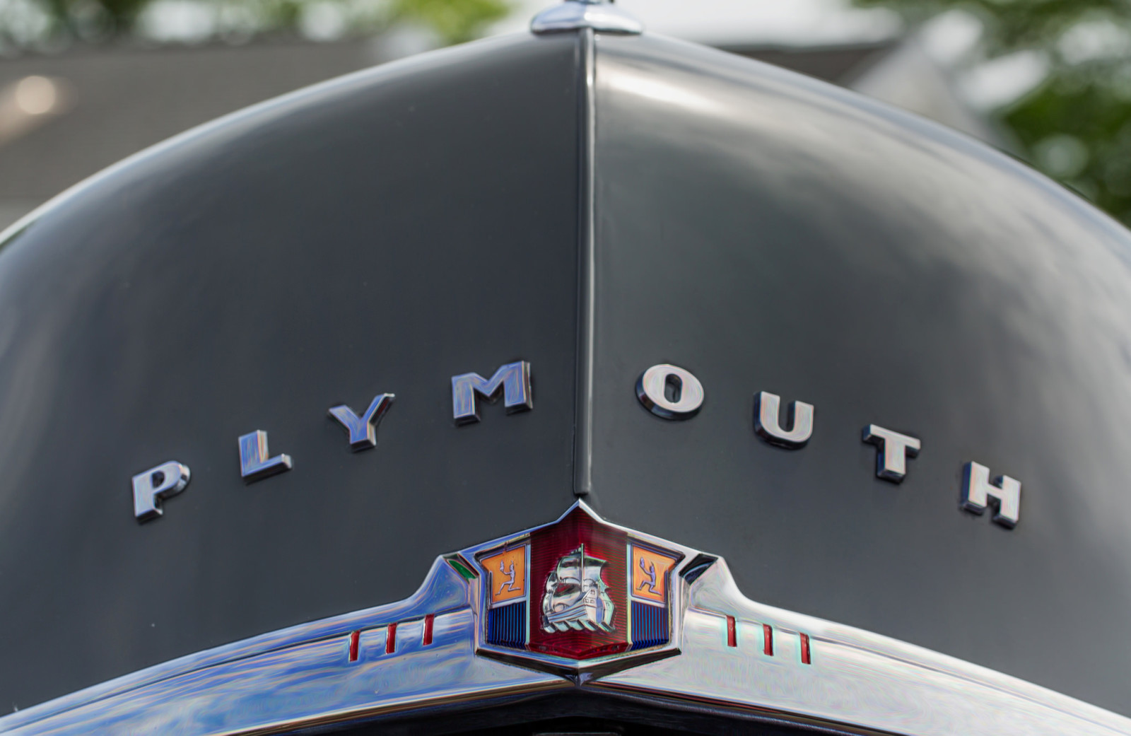 retro, emblem, Hetten, Plymouth