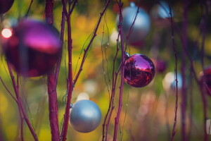 background, branches, toys