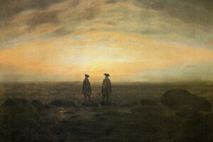 Caspar David Friedrich, genre, afbeelding, Twee mannen aan de kust