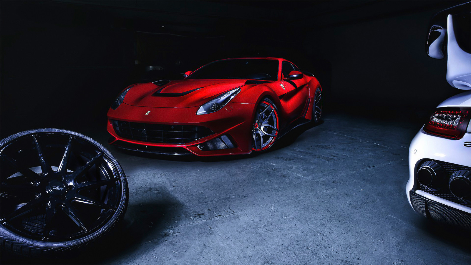 supercar, ferrari, rood, donker, Voorkant, Berlinetta, Novitec Rosso, f12