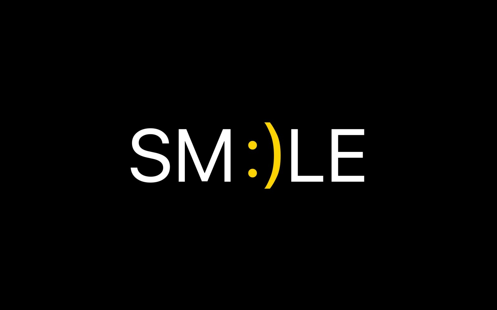 background, black, smile, minimalism, the word, smiley, word