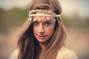 decoration, freckles, hair, look, Nicole Pogmore, portrait, red, redhead