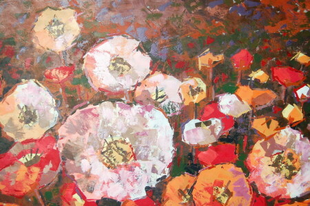 flowers, Painting, picture