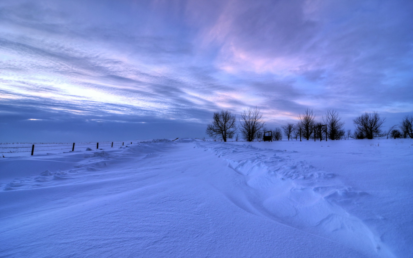 sne, vinter, landskab