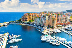 casa, Monaco, foto, molo, forare, mare, la città, il cielo