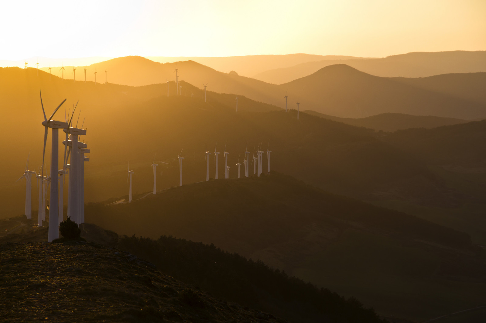 Licht, Morgen, Windmühlen