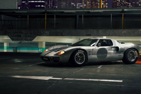 paredes automáticas, Ford GT40, noche, superdeportivo