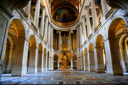 architettura, corpo, colonna, Francia, Versailles