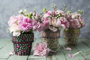 mooi, bloemen, bloemblaadjes, roze, romantisch, wijnoogst