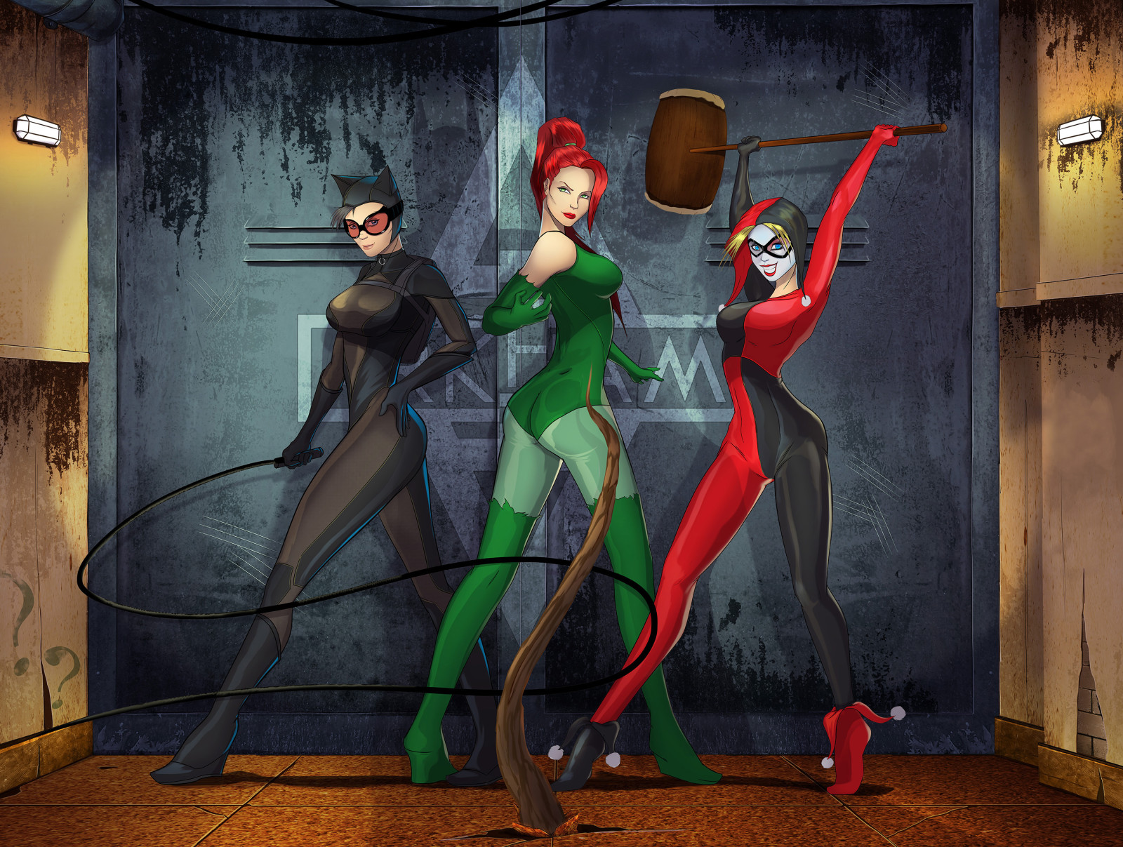 oppasser, DC-strips, catwoman, harley quinn, Poison Ivy