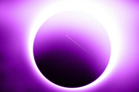 Eclipse, effect, Planet, sci fi, sun, violet