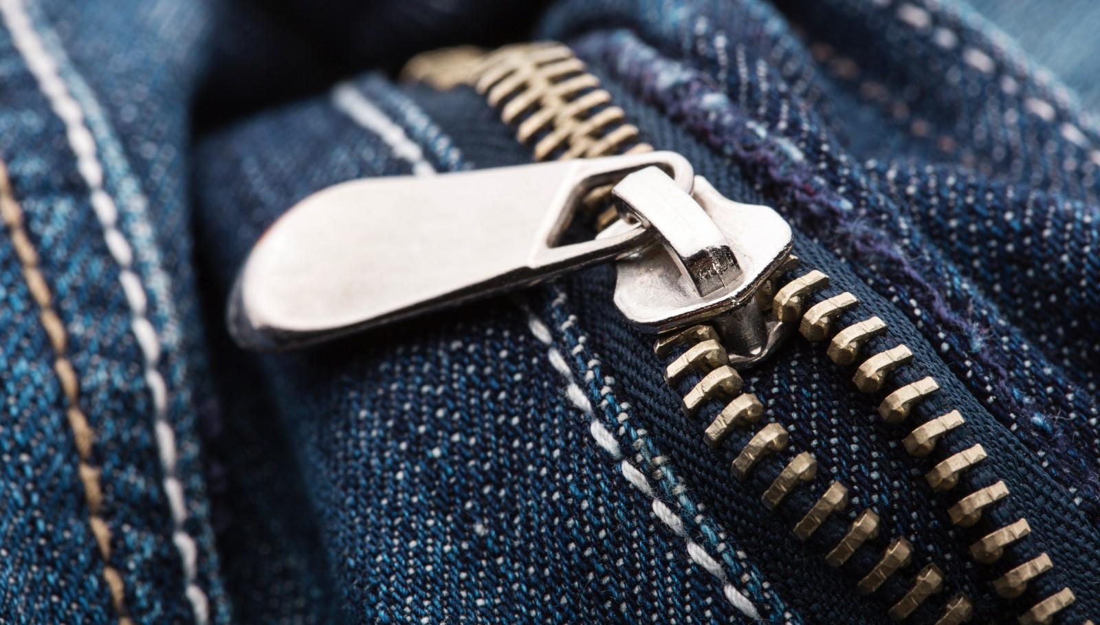 jeans, en tissu, fermeture éclair en métal