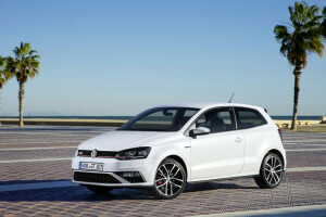 2014, auto, foto, Polo GTI, Volkswagen, wit