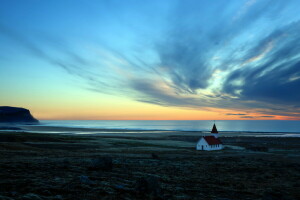 Islandia, mar, el cielo