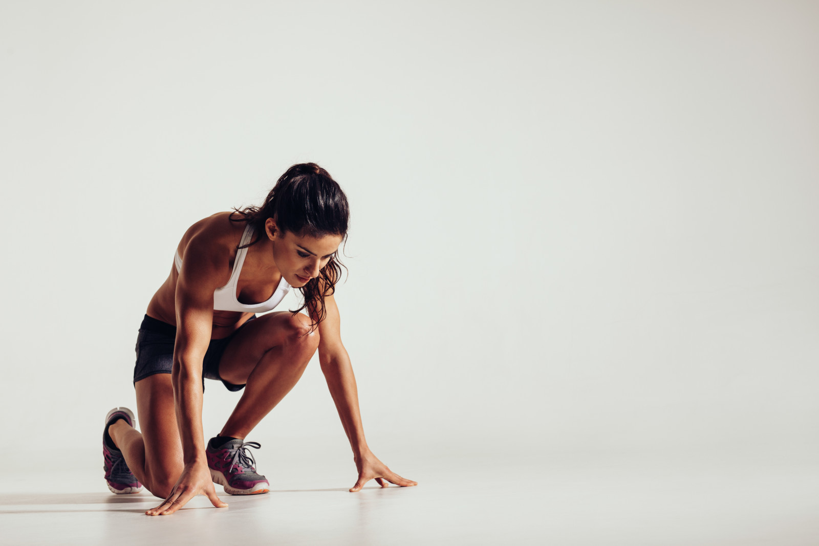 Pose, trainieren, Sportbekleidung, Leichtathletik