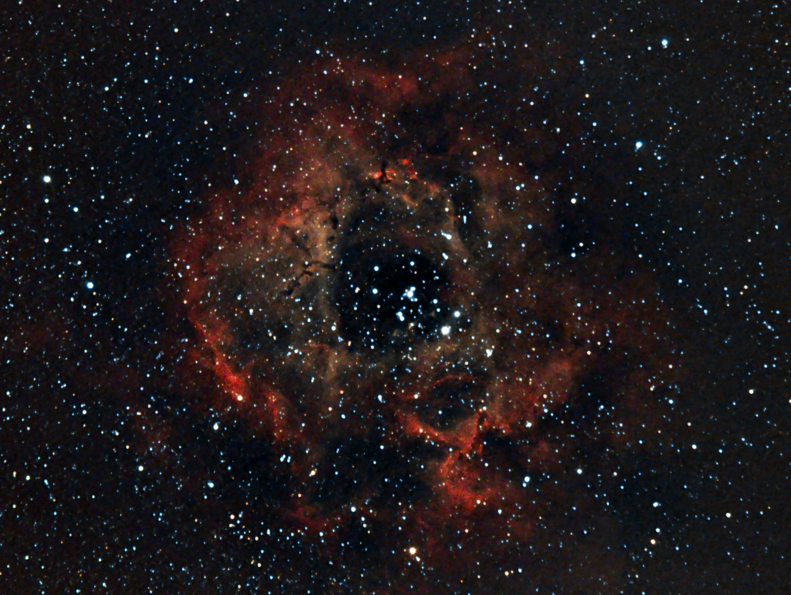 espace, étoiles, nébuleuse, Rosette, Licorne, dans la constellation, sortie, NGC 2237