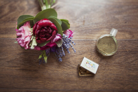 fleurs, parfum, structure, table, arbre