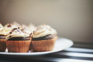 κέικ, cupcakes, πλάκα