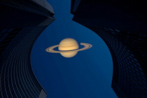 Hintergrund, Saturn, der Himmel