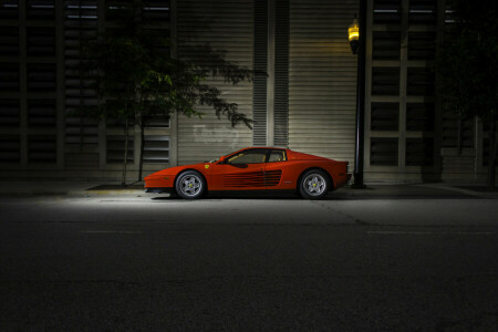 F110, ferrari, noite, Testarossa, vintage