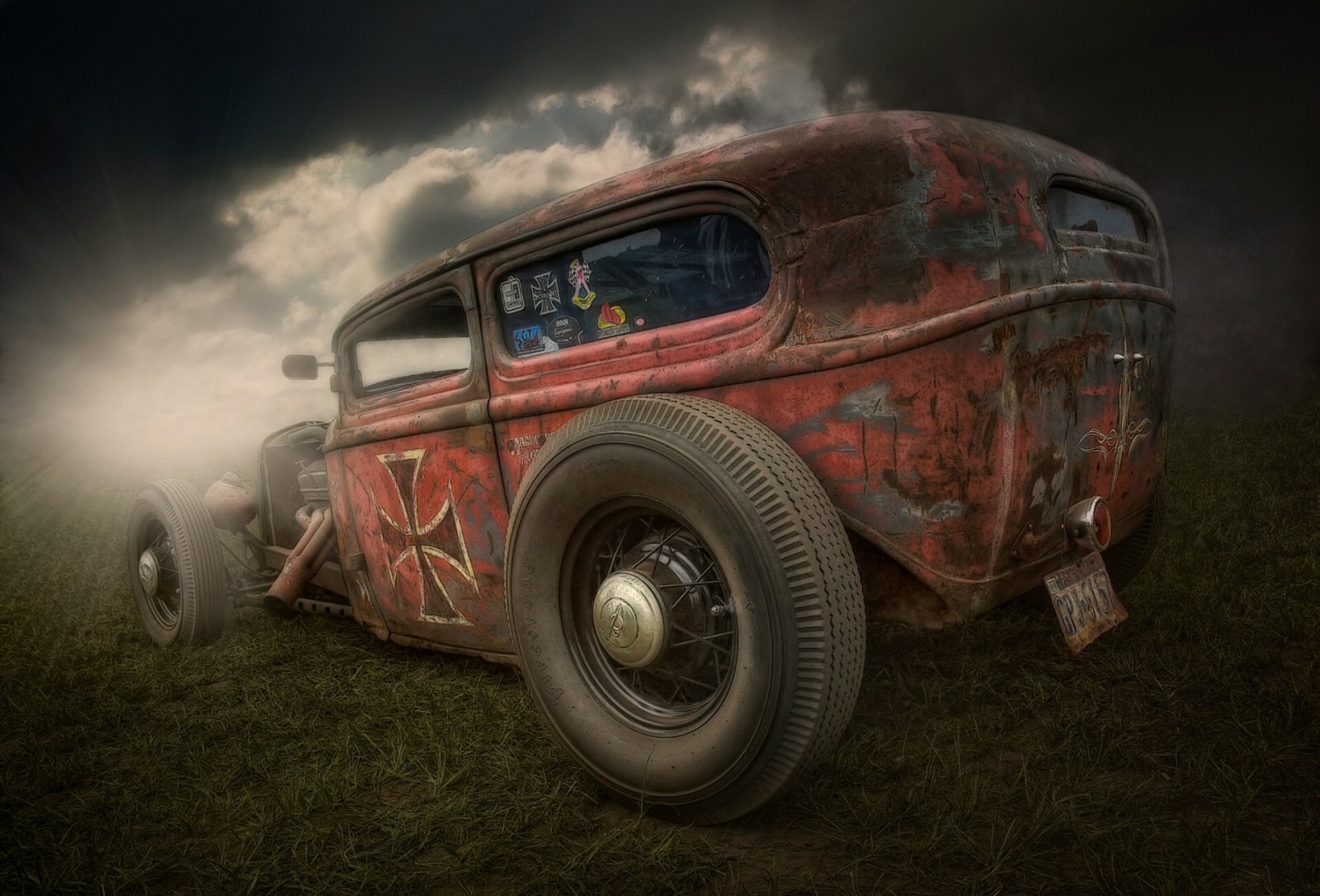 retro, hete staaf, Rat Rod