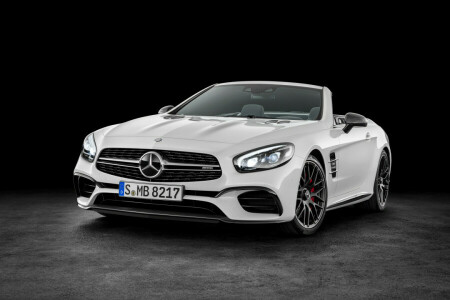 AMG, konvertibilní, Mercedes, Mercedes-Benz, R231, Třída SL, bílý