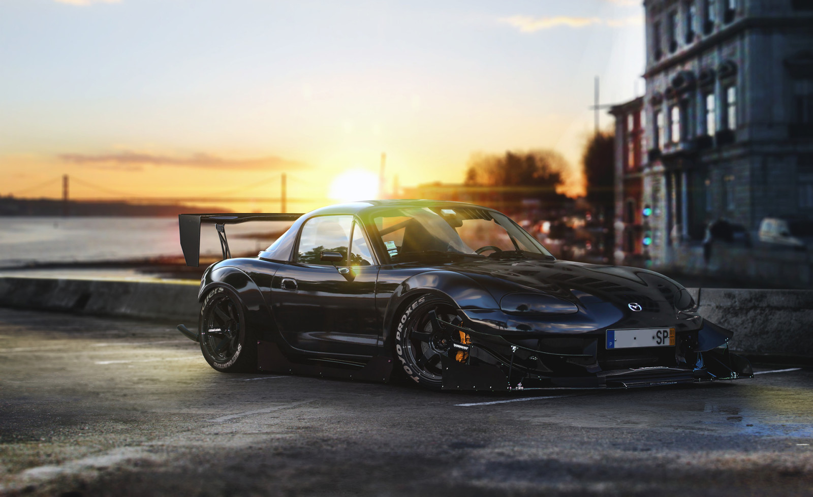 black, time, Front, tuning, Mazda, Attack, MX-5