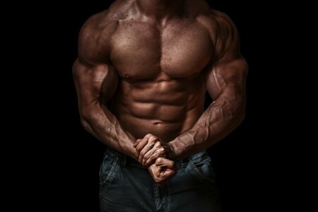 abdos, athlète, biceps, bodybuilder, muscle, pose, presse