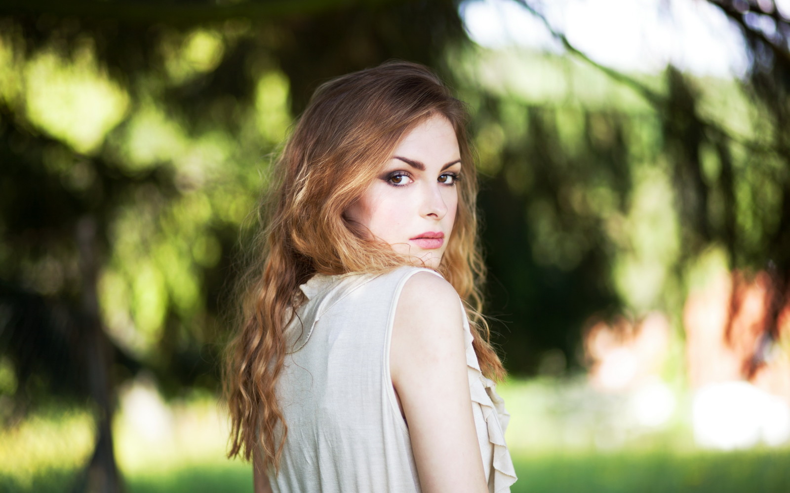 été, fille, portrait