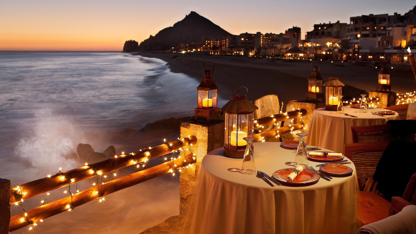 la noche, apuntalar, playa, restaurante, Cena, Luz de una vela