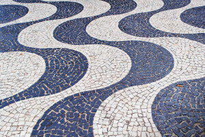 Brasil, Copacabana, Rio de Janeiro, rua, a calçada, onda