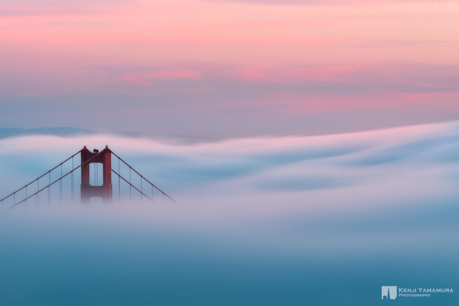 alvorecer, névoa, fotógrafo, São Francisco, Kenji Yamamura