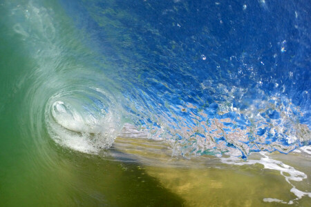 mer, jet, l'eau, vague