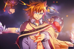 anime, konst, Kristallin-F, Fairy Tail, glasögon, kille, loke, scarf