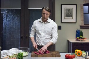 actor, character, Dr., Hannibal, Hannibal Lecter, kitchen, knife, mads mikkelsen