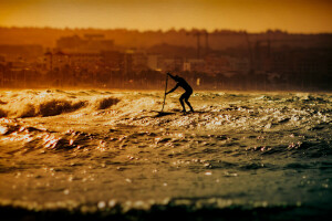 people, sea, sport